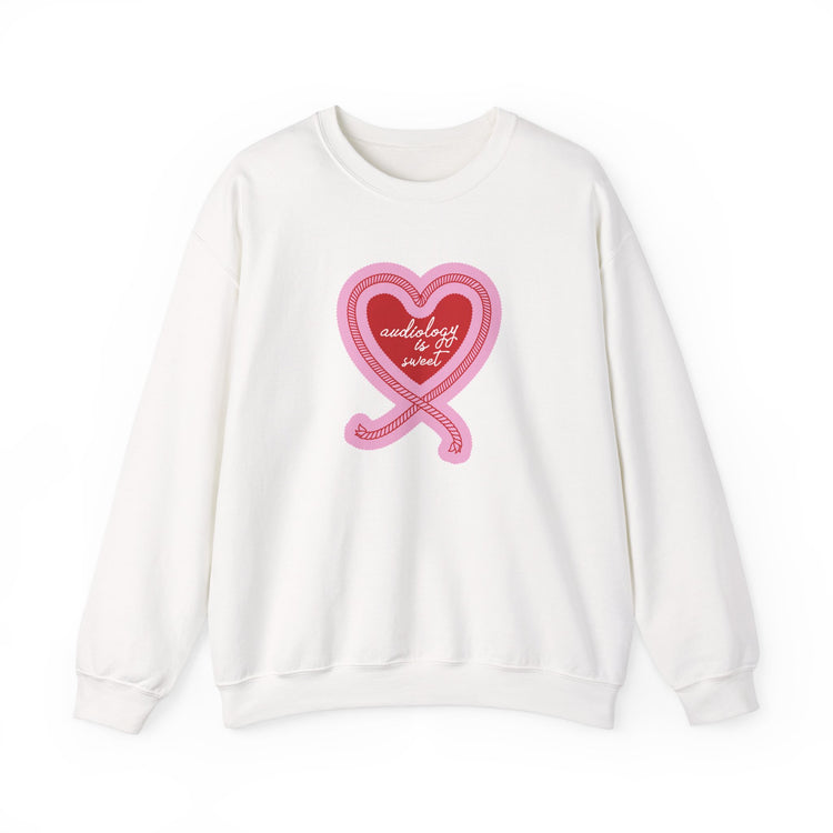 audiology is sweet heart rope crewneck