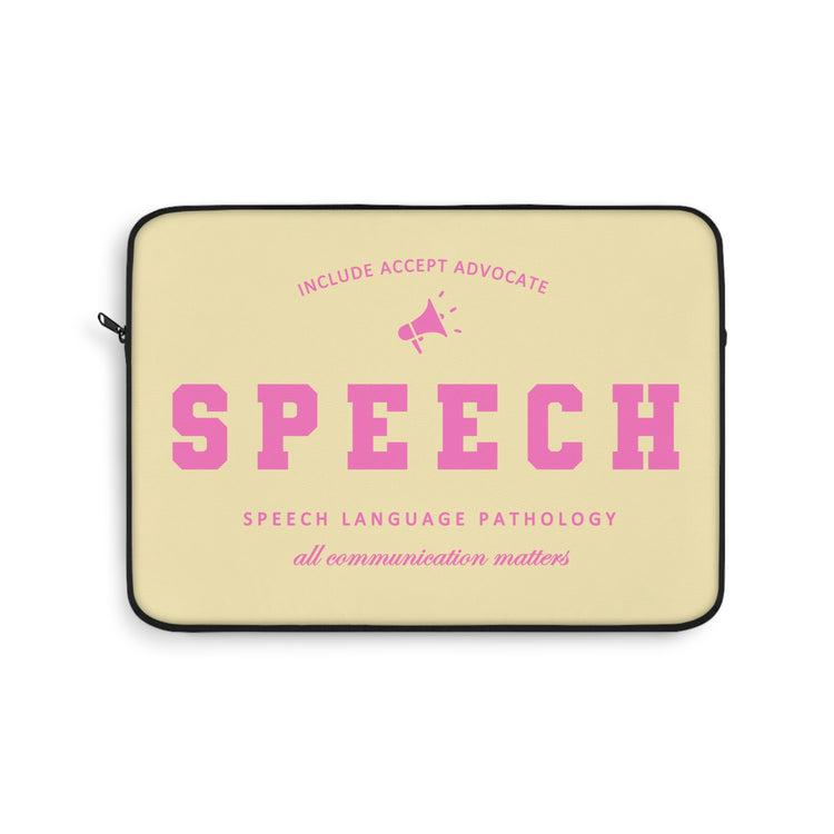 SPEECH varsity laptop sleeve