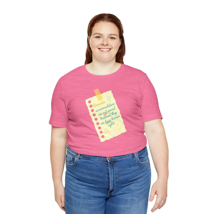 reminder! accommodations tee