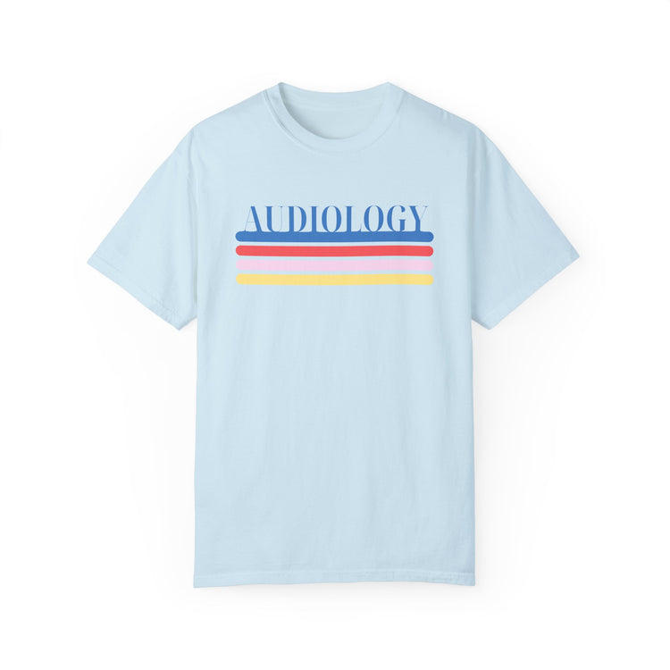colorful lines audiology comfort colors tee