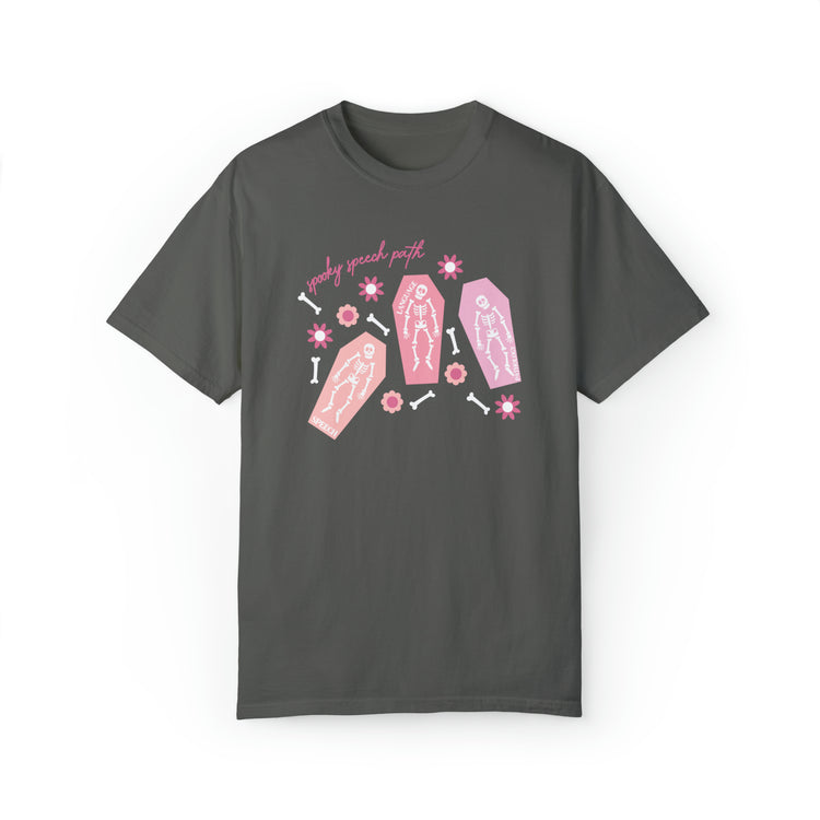 spooky speech skeleton bones comfort colors tee