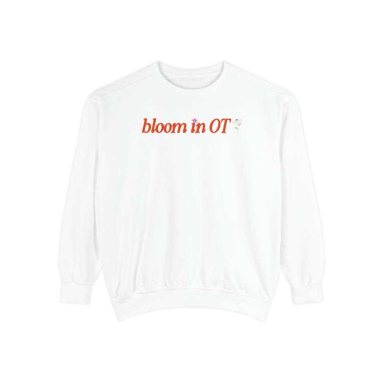 bloom in OT front/back comfort colors crewneck