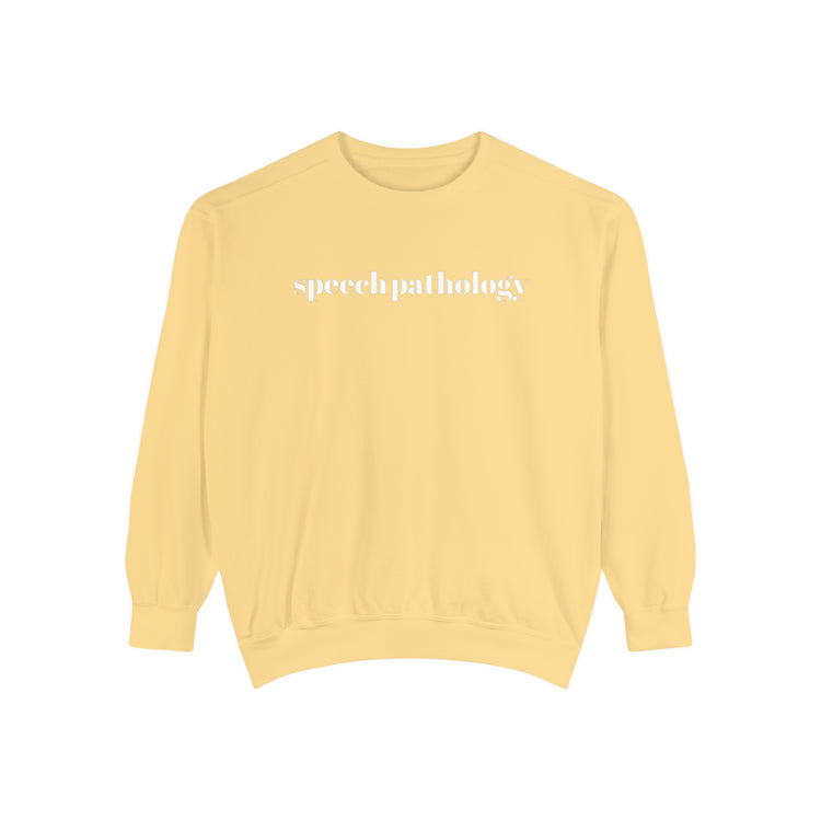 classic simple speech pathology comfort colors crewneck