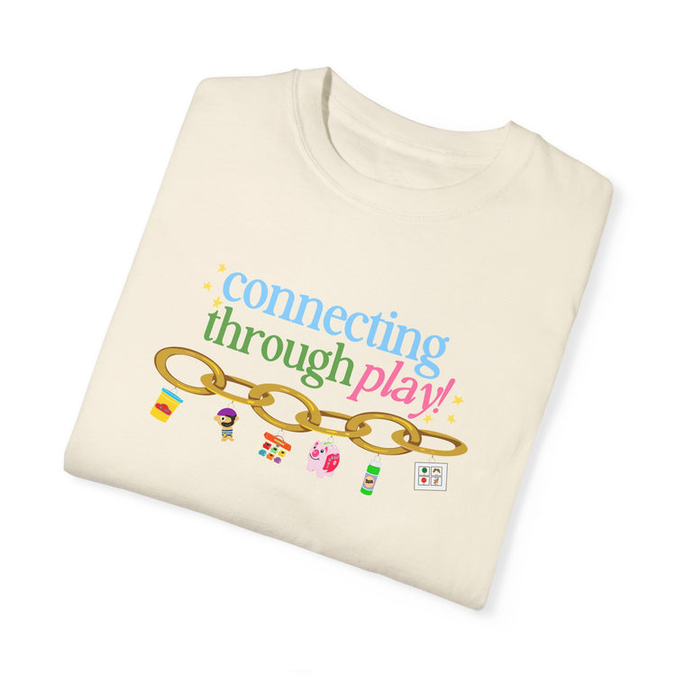 connecting through play chain comfort colors tee