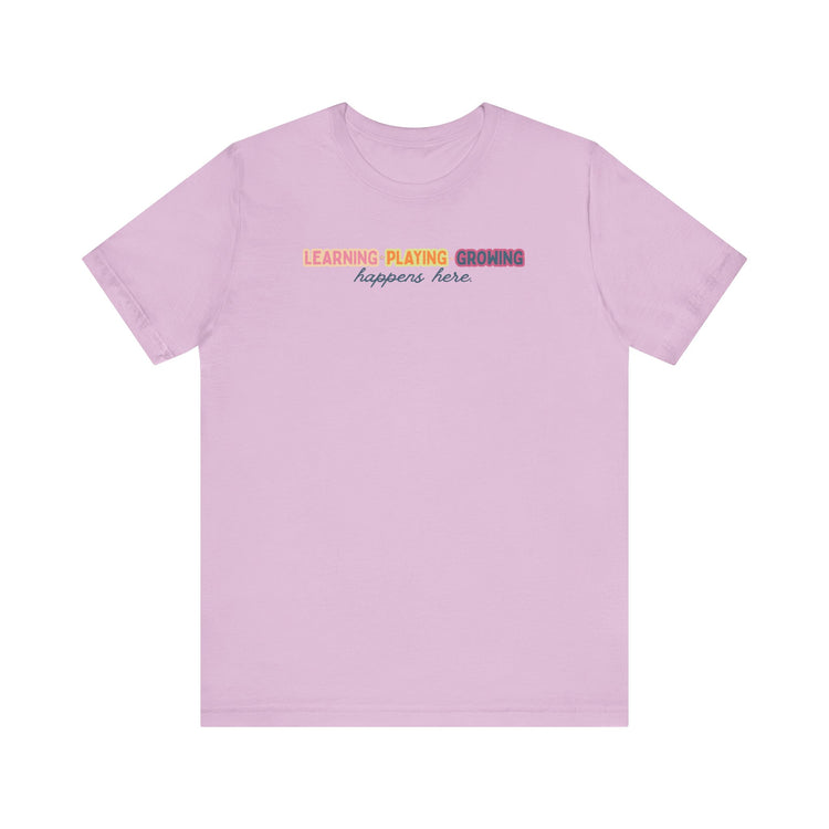 learning playing growing short sleeve tee