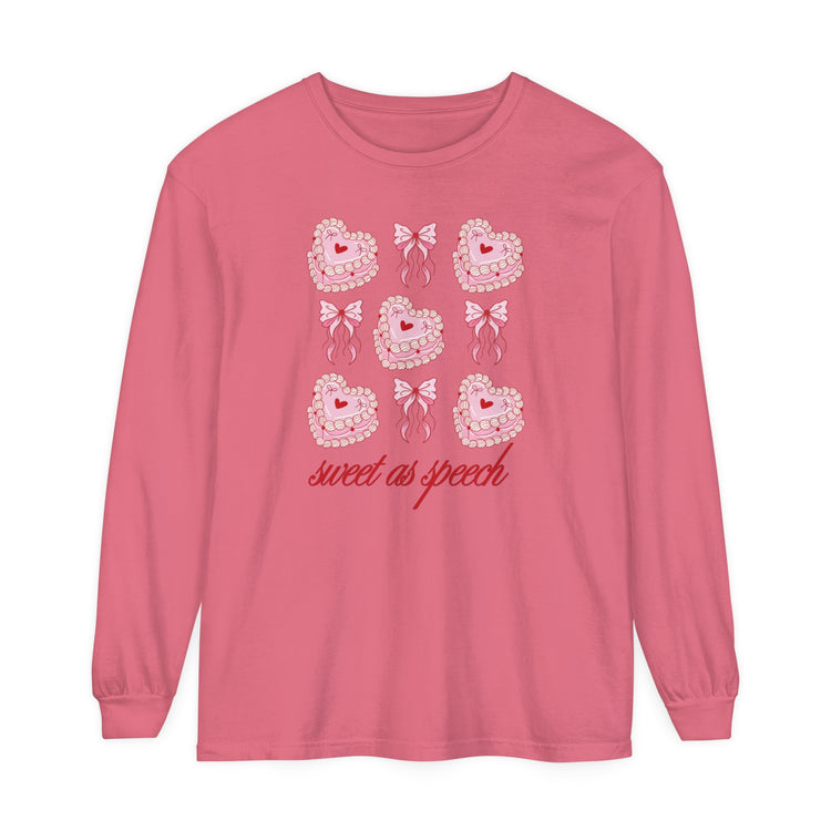 sweet as speech cake long sleeve tee