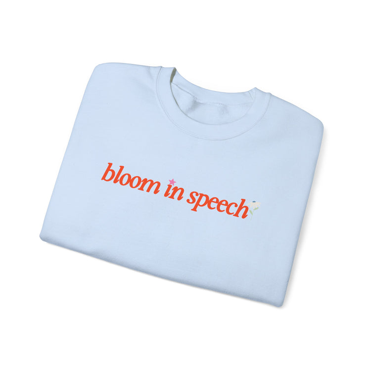 bloom in speech flowers crewneck