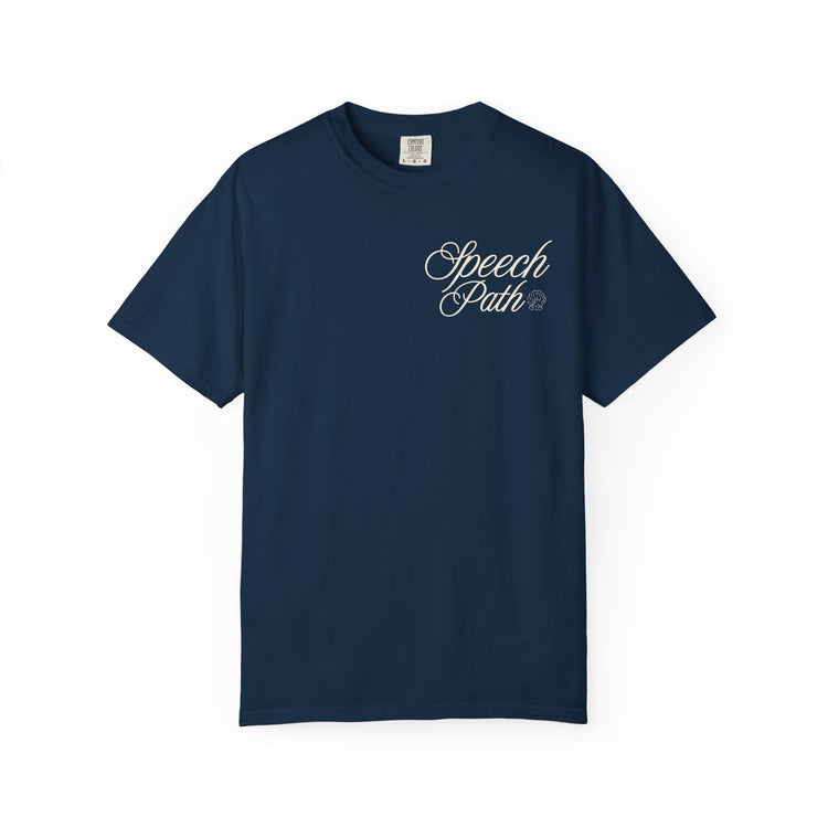 speech path high tides front/back comfort colors tee