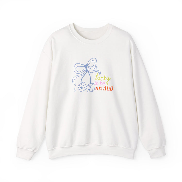 lucky to be an AUD! audiology crewneck