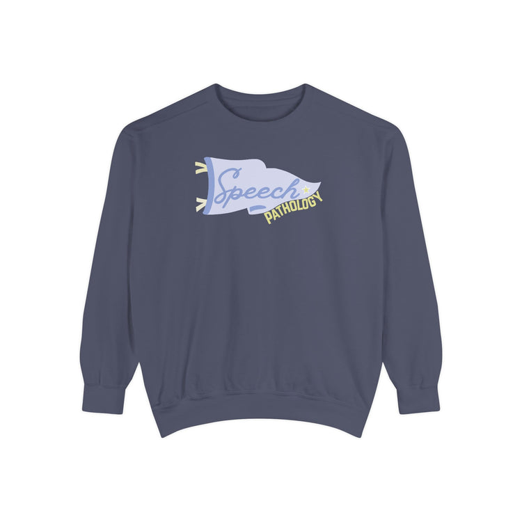 speech pennant flag comfort colors crewneck