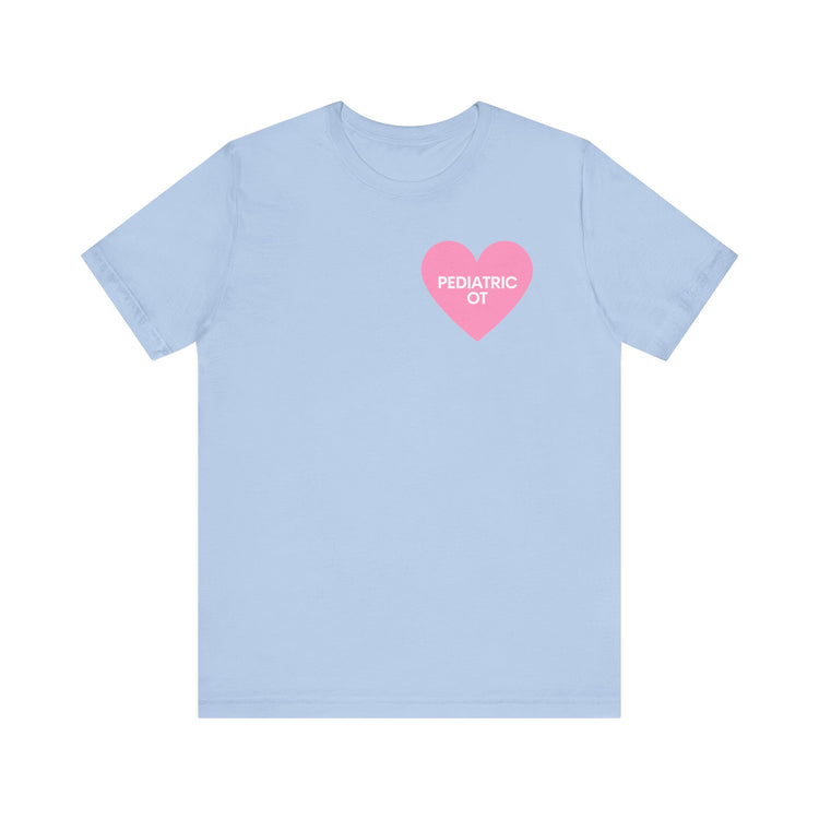 pediatric OT heart short sleeve tee