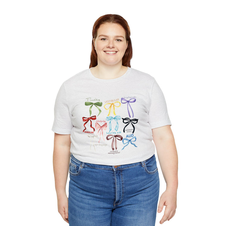bow era AUD audiology arch short sleeve tee