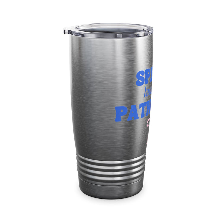 speech language pathology bow + heart 20oz insulated tumbler