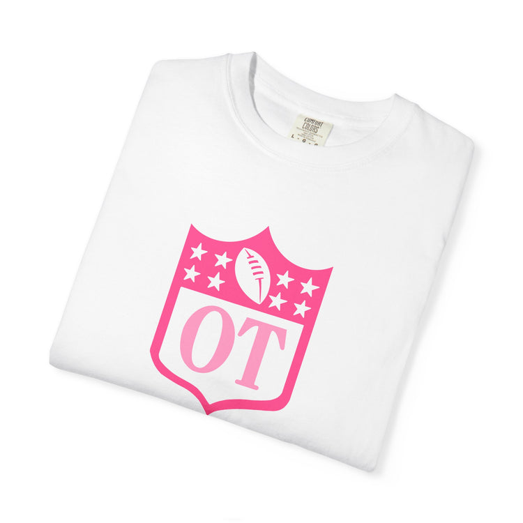 OT football crest comfort colors tee
