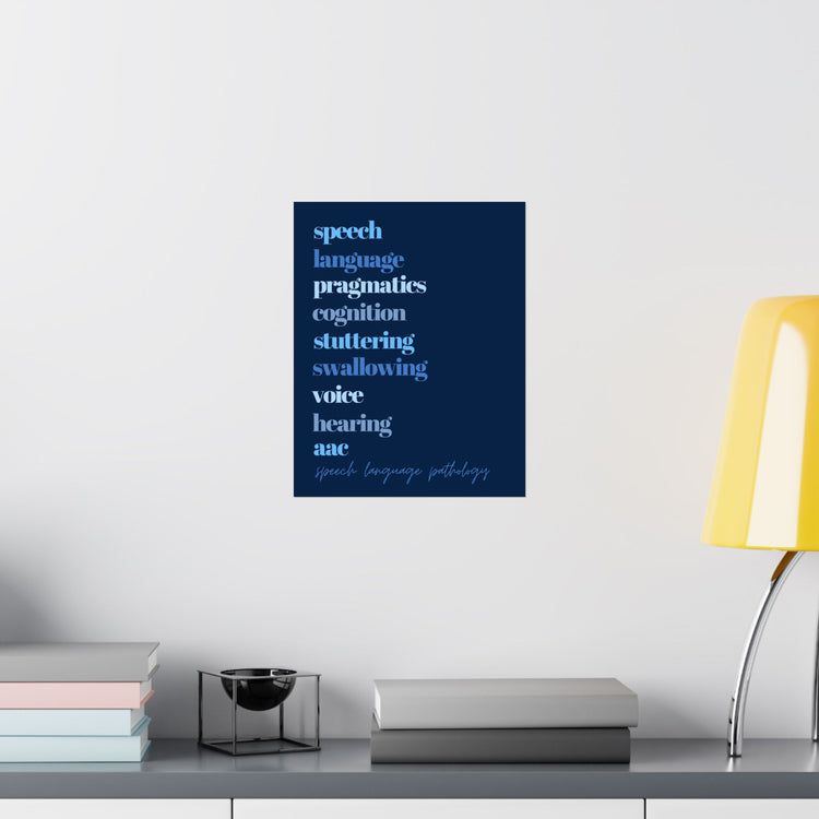SLP scope blue wall poster