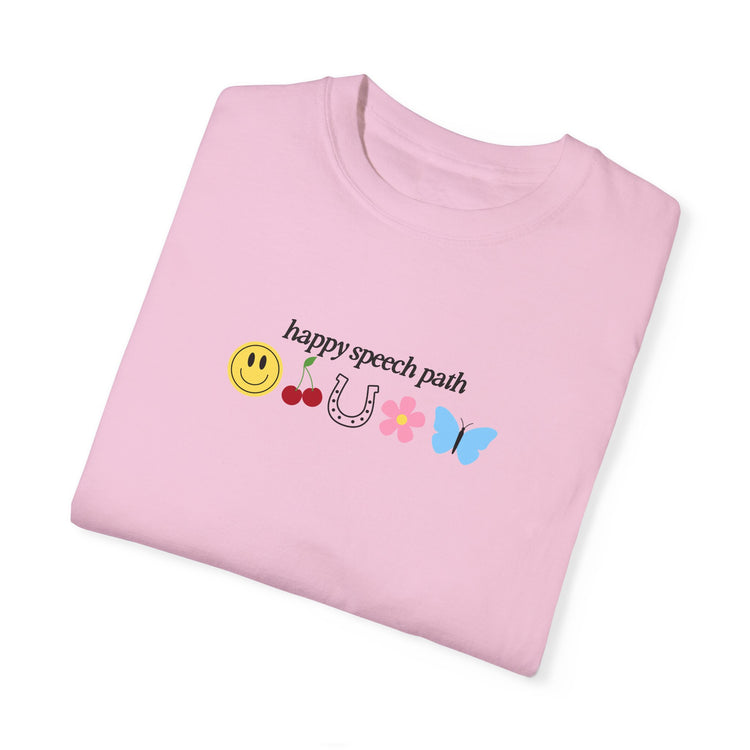 happy speech path comfort colors tee