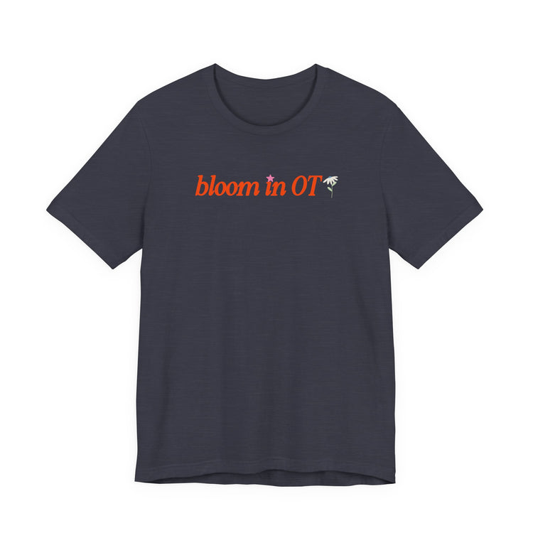 bloom in OT front/back short sleeve tee