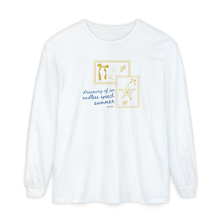 endless speech summer stamps comfort colors long sleeve tee