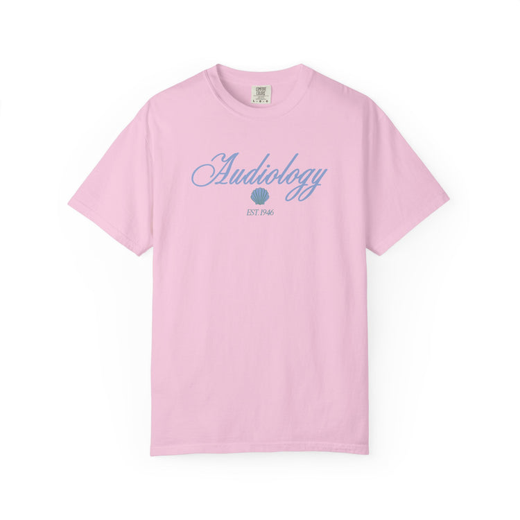 audiology clam est. 1946 comfort colors tee