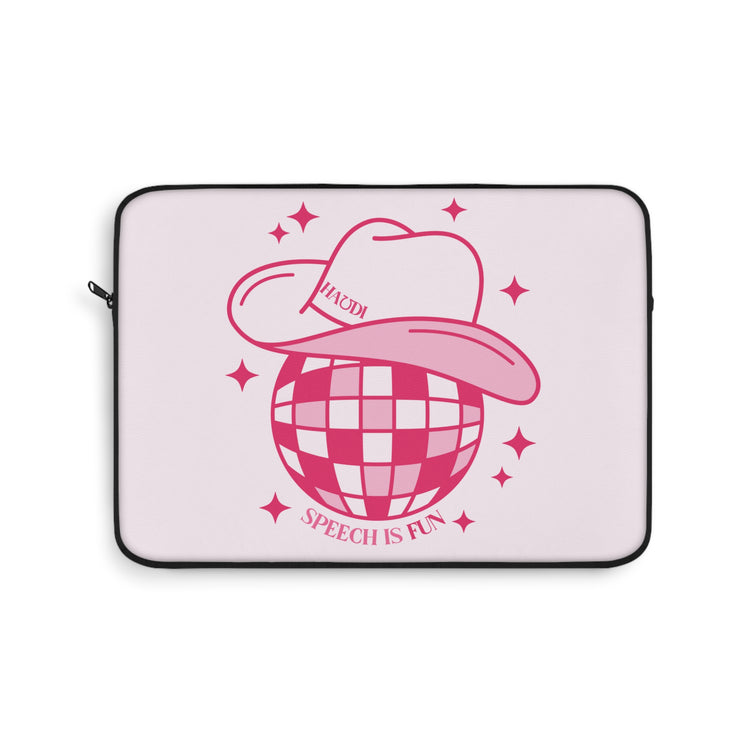 speech is fun disco laptop sleeve