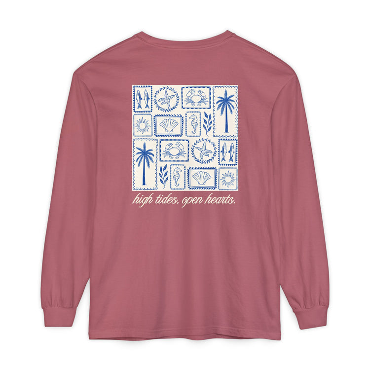 OT clam waves comfort colors long sleeve tee