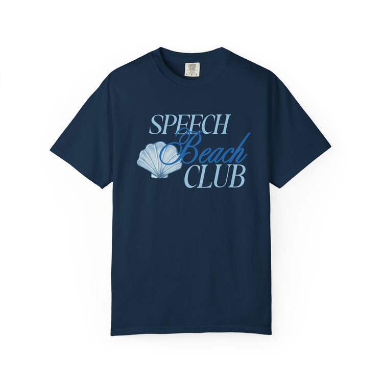 speech beach club shell comfort colors tee