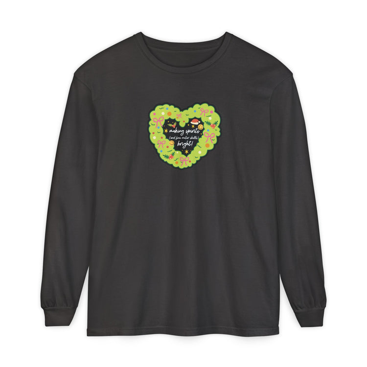 making spirits and fine motor skills bright! long sleeve tee