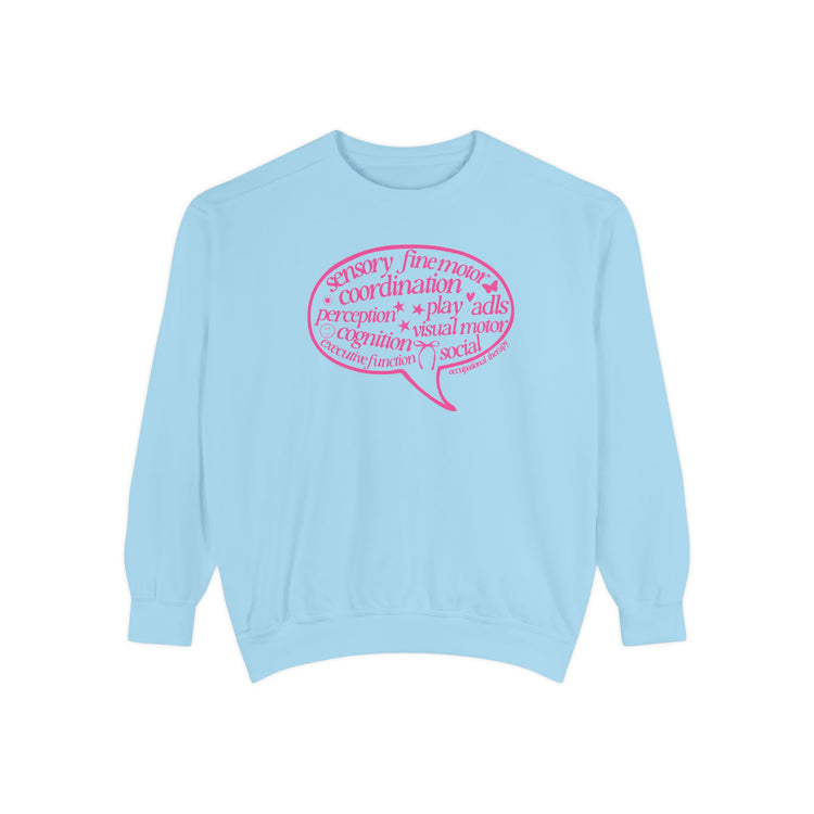 OT pink scope bubble comfort colors crewneck
