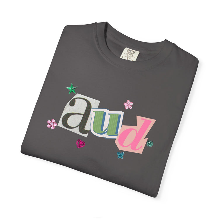 AUD newspaper gem comfort colors tee