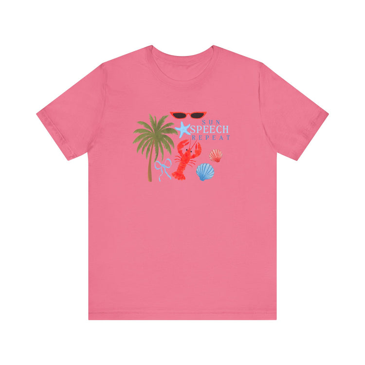 sun speech repeat short sleeve tee