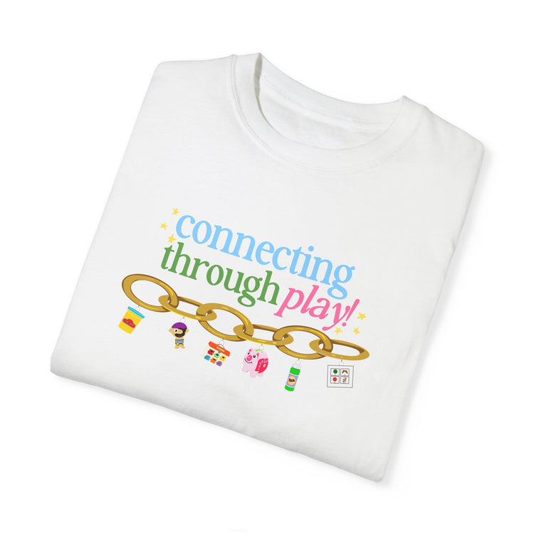 connecting through play chain comfort colors tee