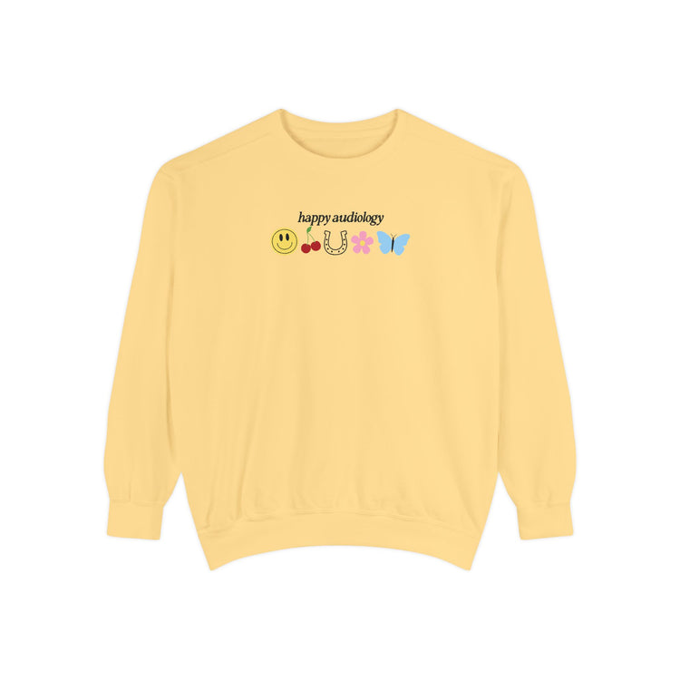 happy audiology comfort colors crewneck