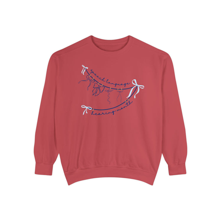 NSLHM bow clothespin comfort colors crewneck