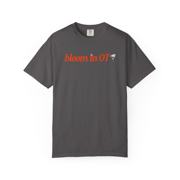 bloom in OT front/back comfort colors tee