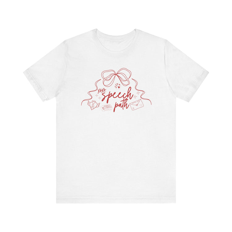 SLP valentine bow tee