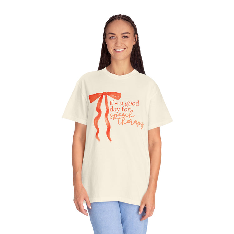 it's a good day for speech comfort colors tee