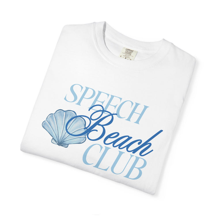 speech beach club shell comfort colors tee