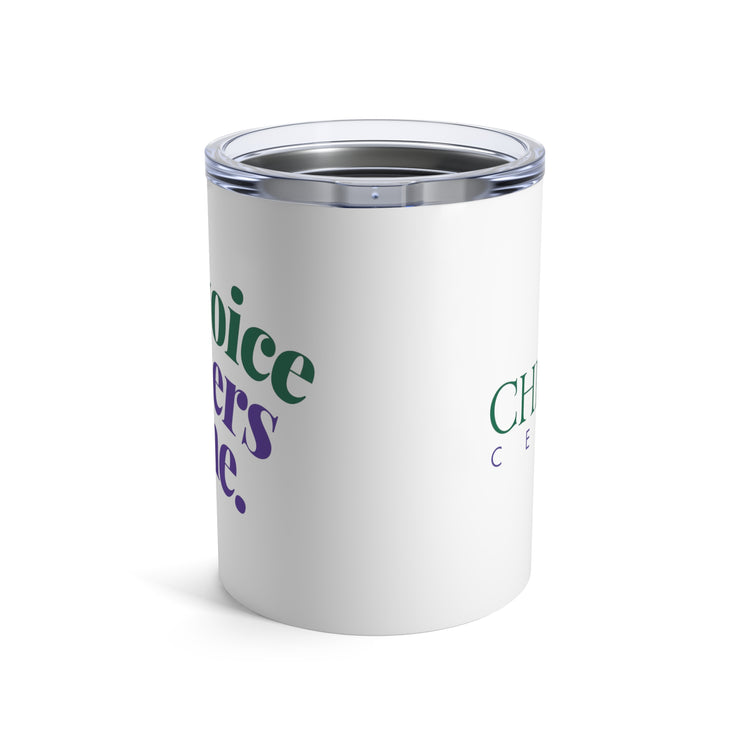 Custom Company Tumbler with Logo and @beetheslp design