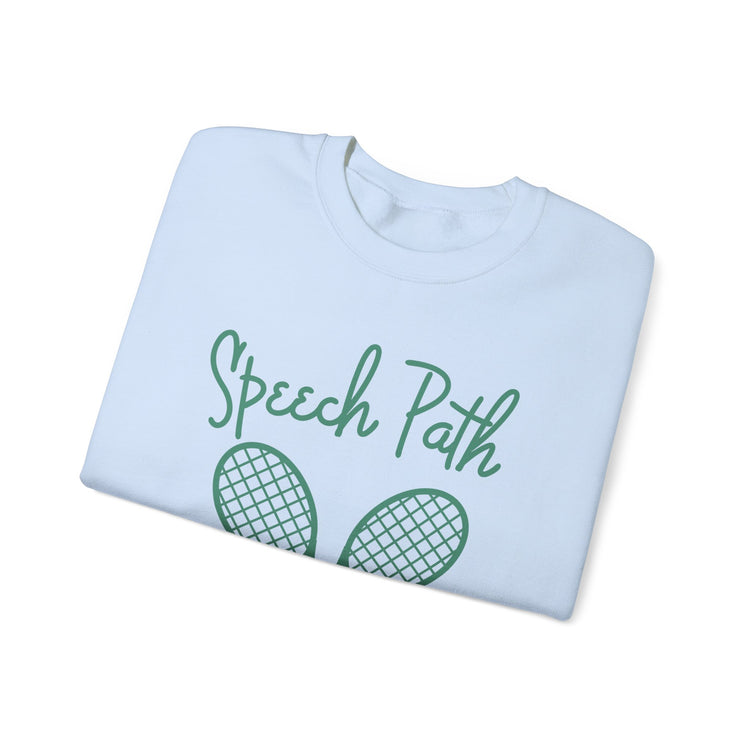 speech path beverly hills tennis crewneck