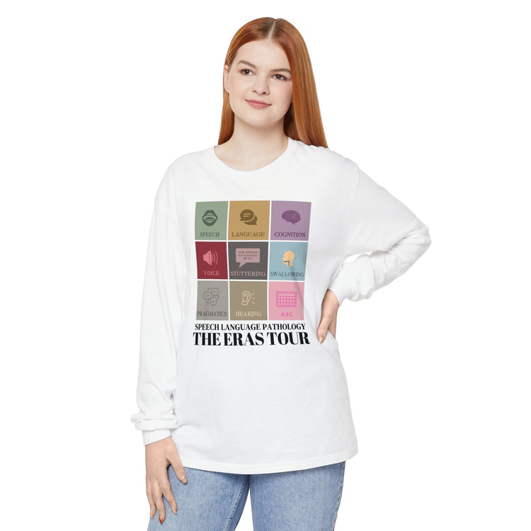 speech pathology eras comfort colors long sleeve tee