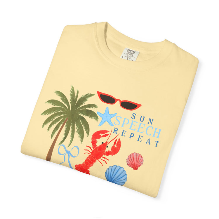 sun speech repeat comfort colors tee