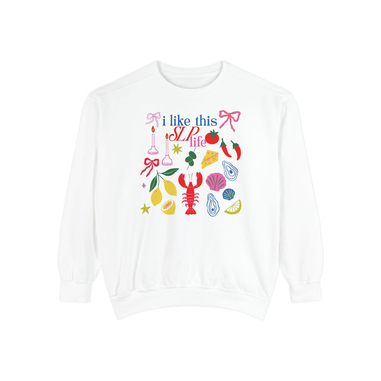 i like this SLP life comfort colors crewneck