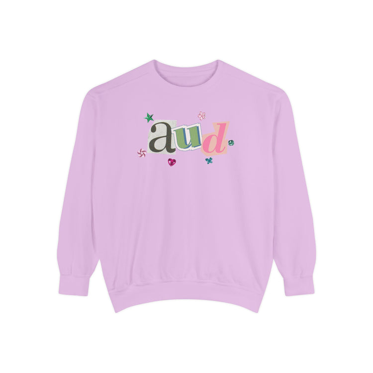 AUD newspaper gem comfort colors crewneck