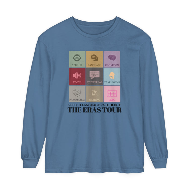 speech pathology eras comfort colors long sleeve tee