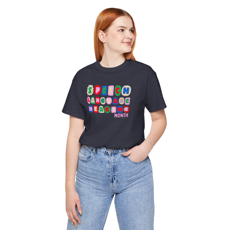 NSLHM block letters tee