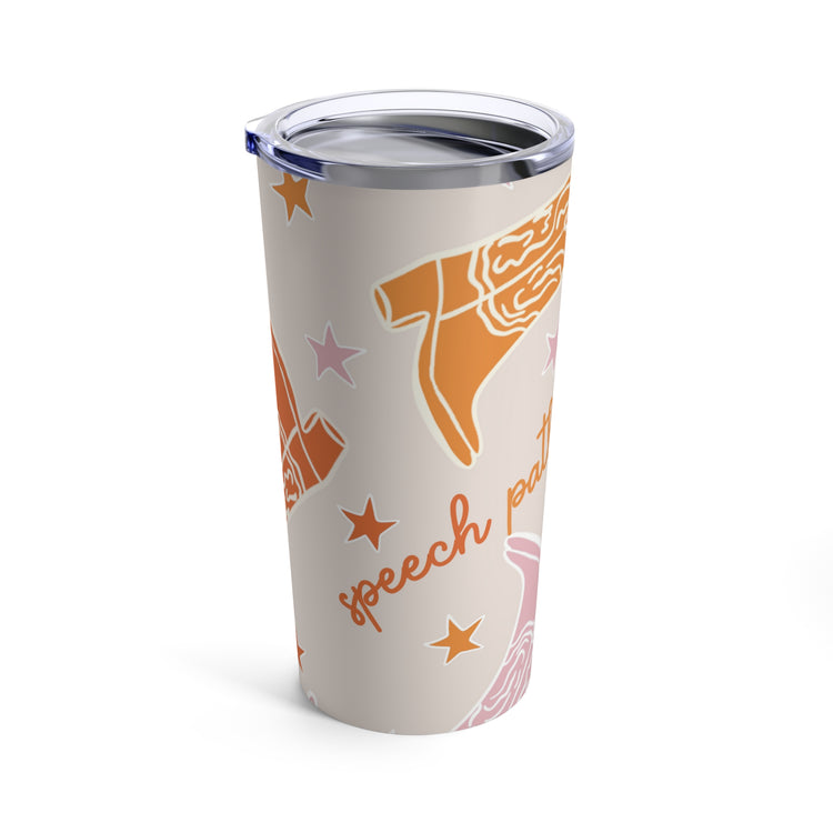 cowboy boots speech pathology tumbler 20oz