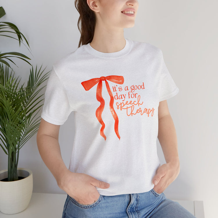 it's a good day for speech short sleeve tee