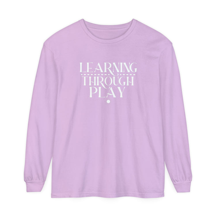 learning through play comfort colors long sleeve tee