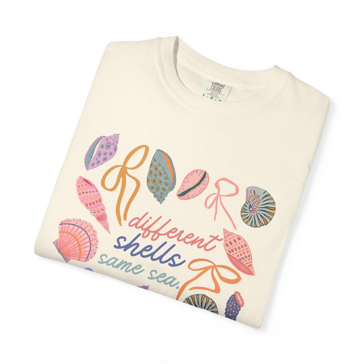 different shells, same sea comfort colors tee