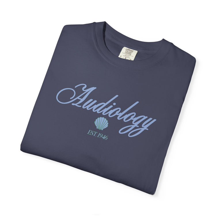 audiology clam est. 1946 comfort colors tee